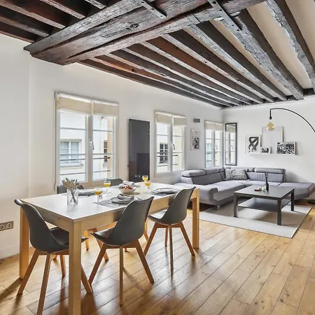 Bnbnook - Bright 2br Near Louvre & Pompidou 파리
